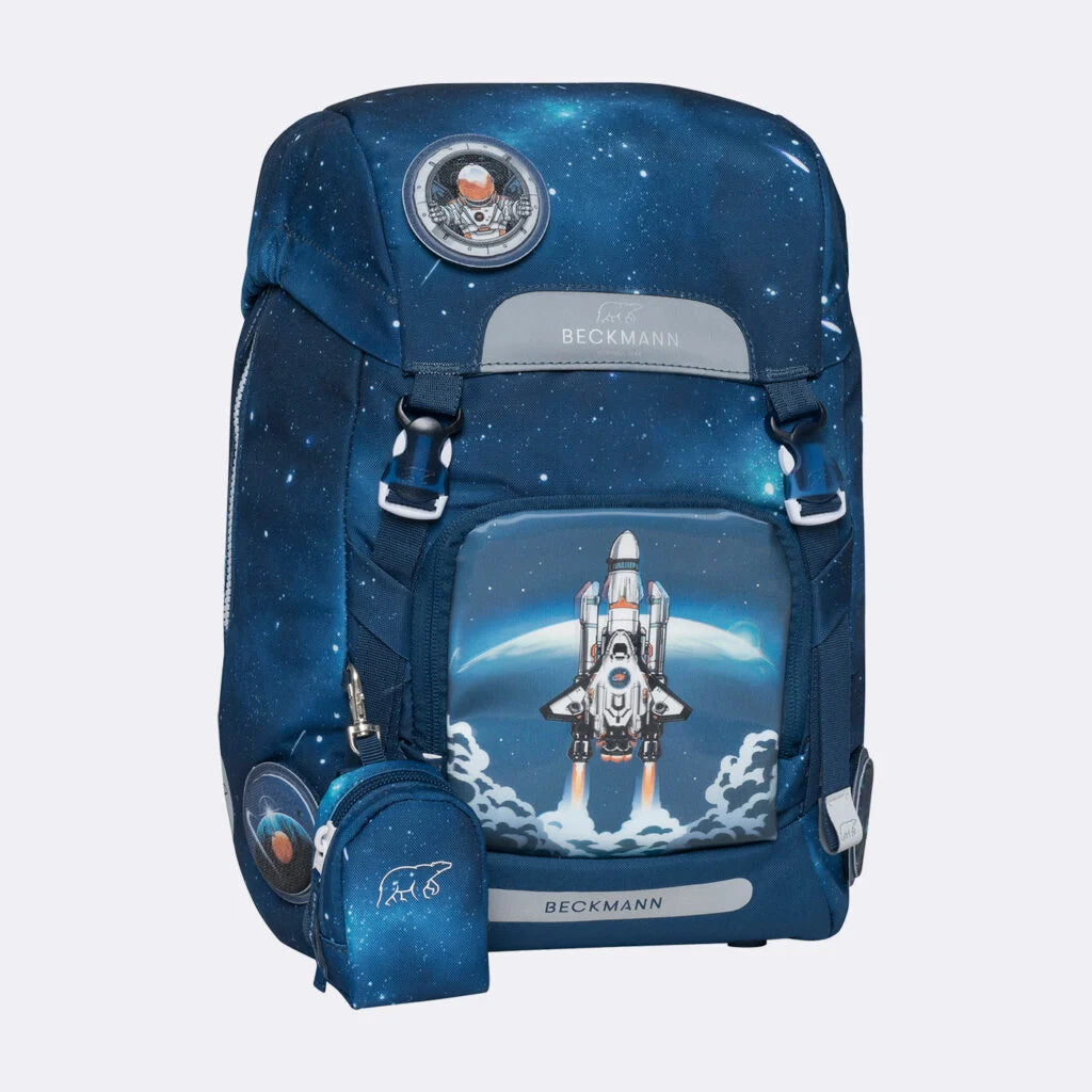 Ghiozdan, rucsac ergonomic Beckmann, set clasic 6 piese, Space Mission