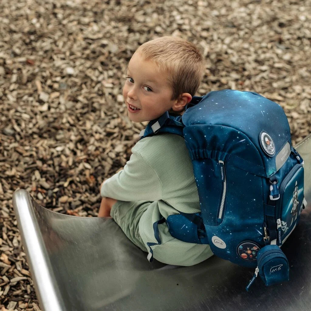 Ghiozdan, rucsac ergonomic Beckmann, set clasic 6 piese, Space Mission