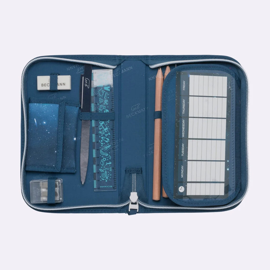 Ghiozdan, rucsac ergonomic Beckmann, set clasic 6 piese, Space Mission