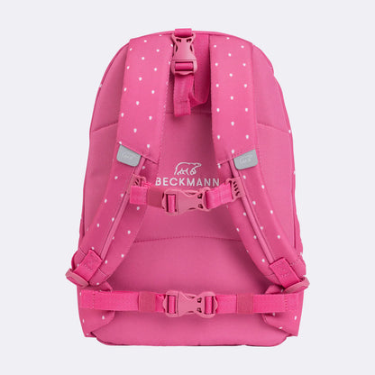 Ghiozdan, rucsac ergonomic Beckmann, set clasic 6 piese, Strawberry