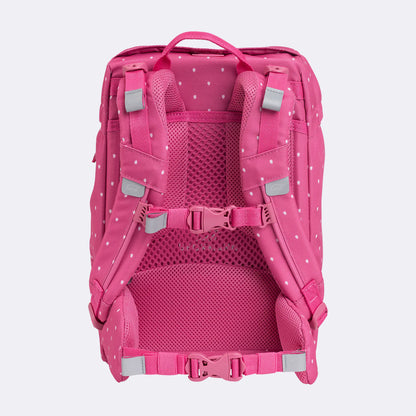 Ghiozdan, rucsac ergonomic Beckmann, set clasic 6 piese, Strawberry