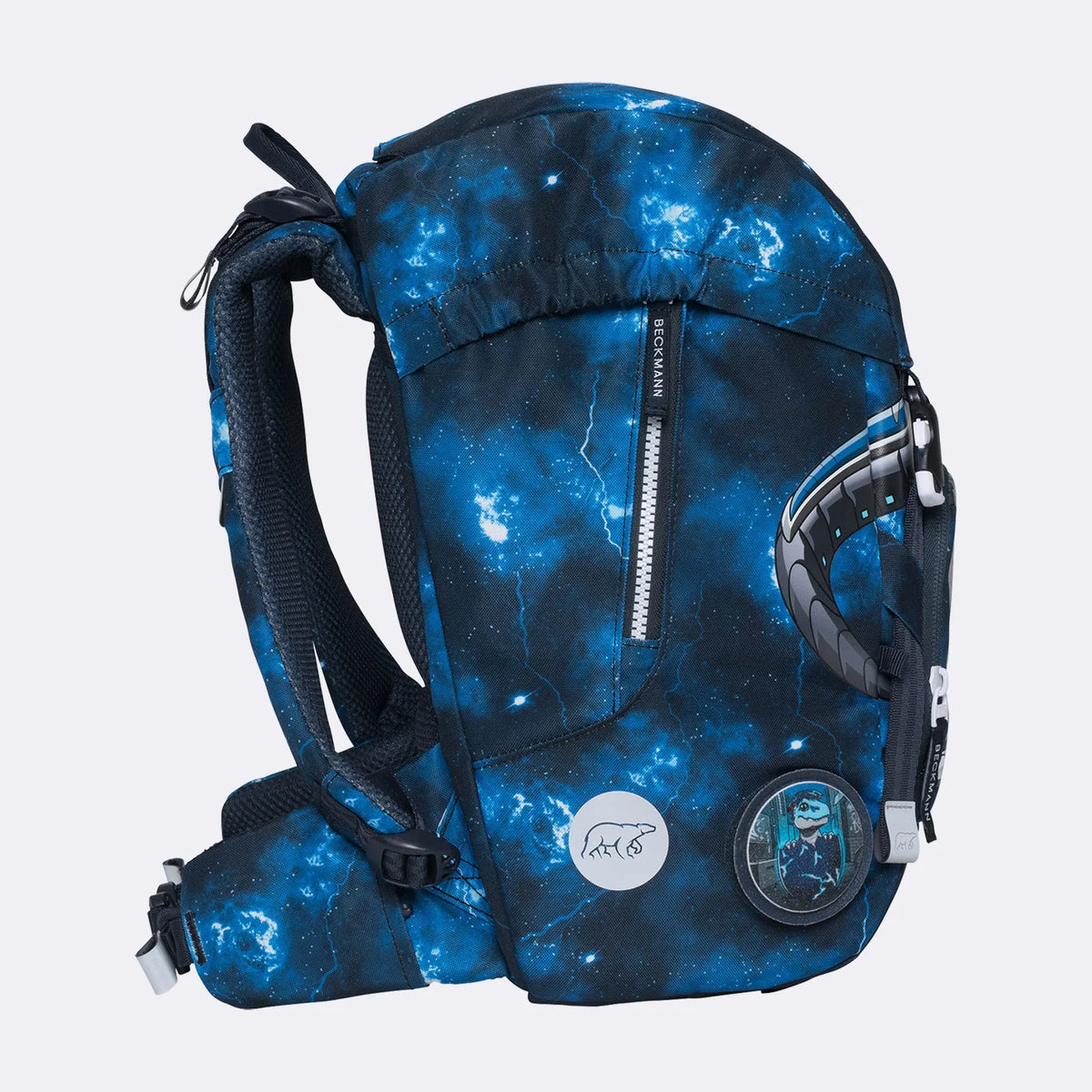 Ghiozdan, rucsac ergonomic Beckmann, set clasic 6 piese, Tech Rex