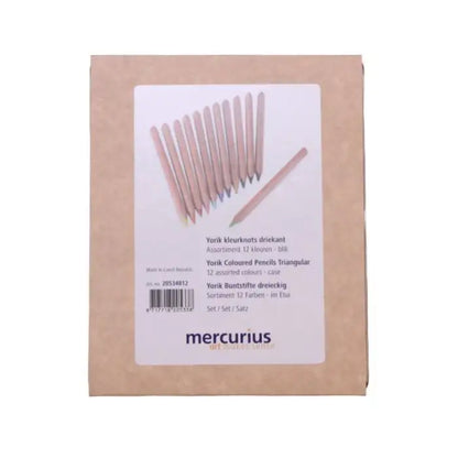 Creioane triunghiulare Yorik 12 culori - Mercurius