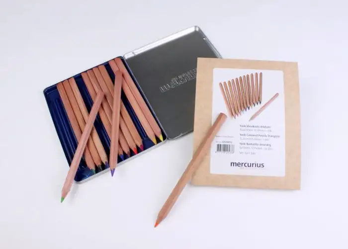 Creioane triunghiulare Yorik 12 culori - Mercurius