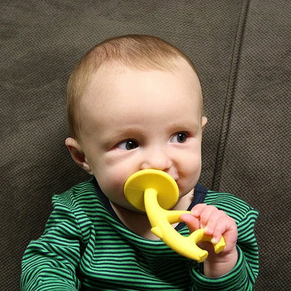 Inel gingival din silicon - Mombella - Elefant Galben