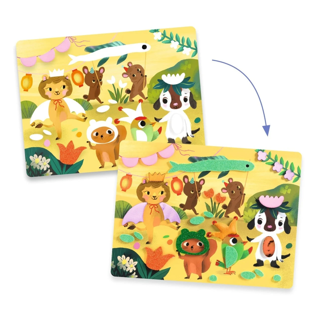 Joc creativ – Colaj cu stickere din spumă, Djeco