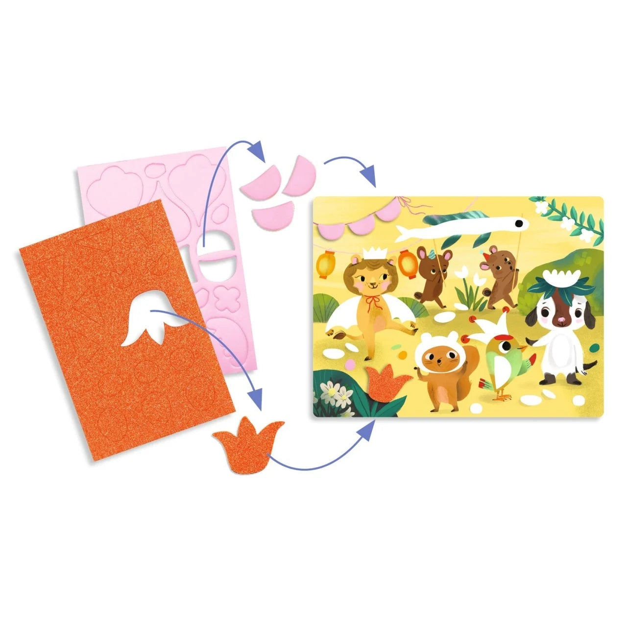 Joc creativ – Colaj cu stickere din spumă, Djeco