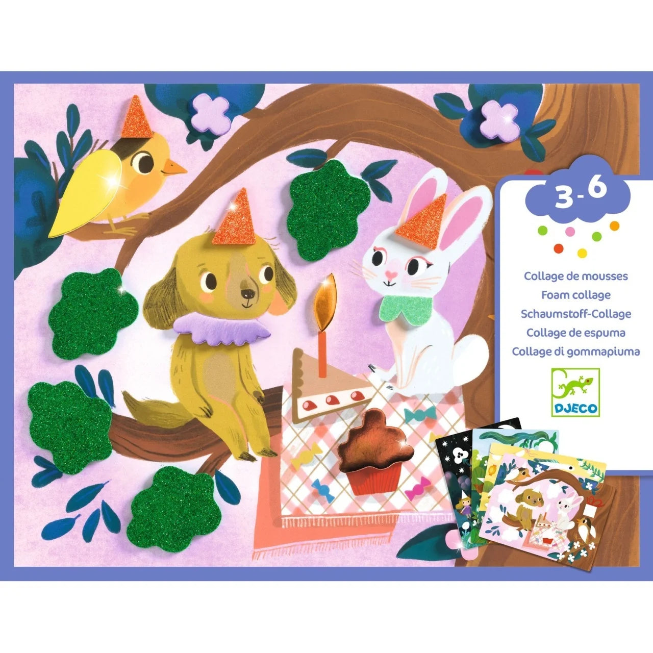 Joc creativ – Colaj cu stickere din spumă, Djeco