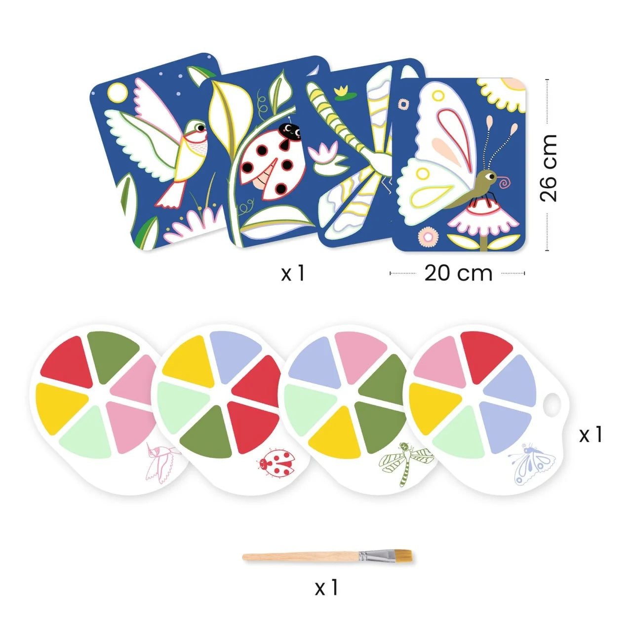 Joc creativ de pictură – Fluturi și buburuze, Djeco