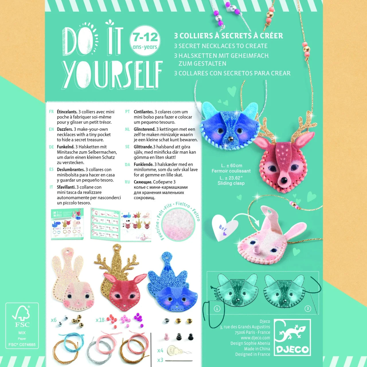 Joc creativ DIY – Coliere secrete, Djeco