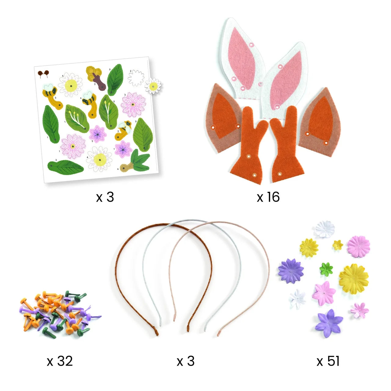 Joc creativ DIY – Cănuțe cu flori, Djeco