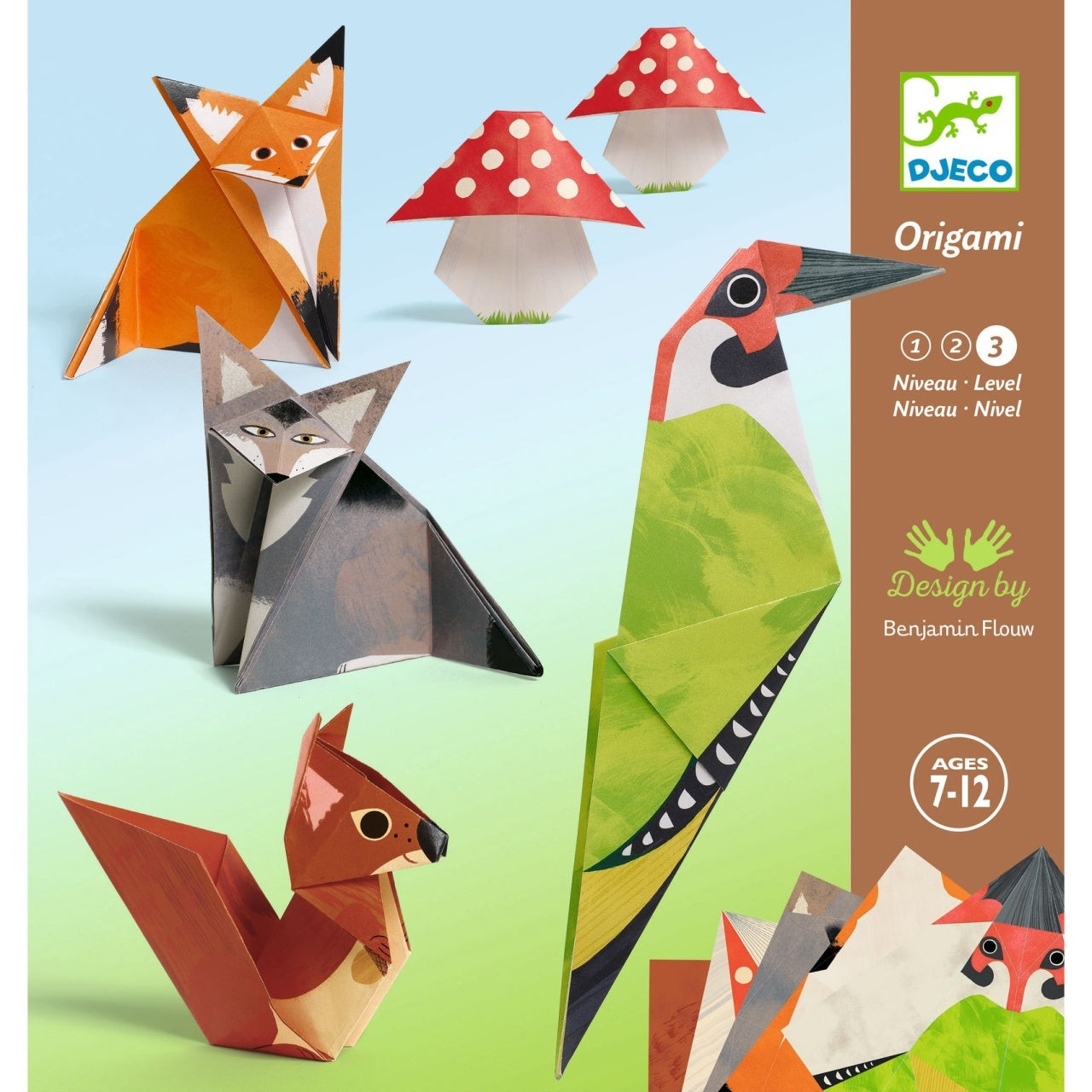 Joc creativ origami Animalele pădurii, Djeco