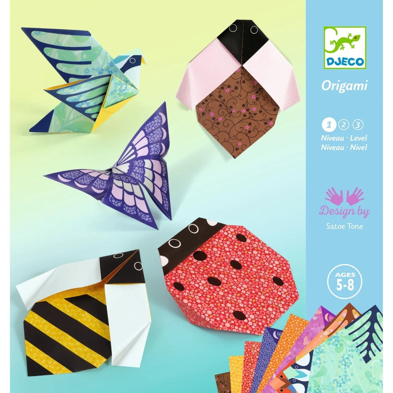 Joc creativ origami Micii locuitori ai grădinii, Djeco
