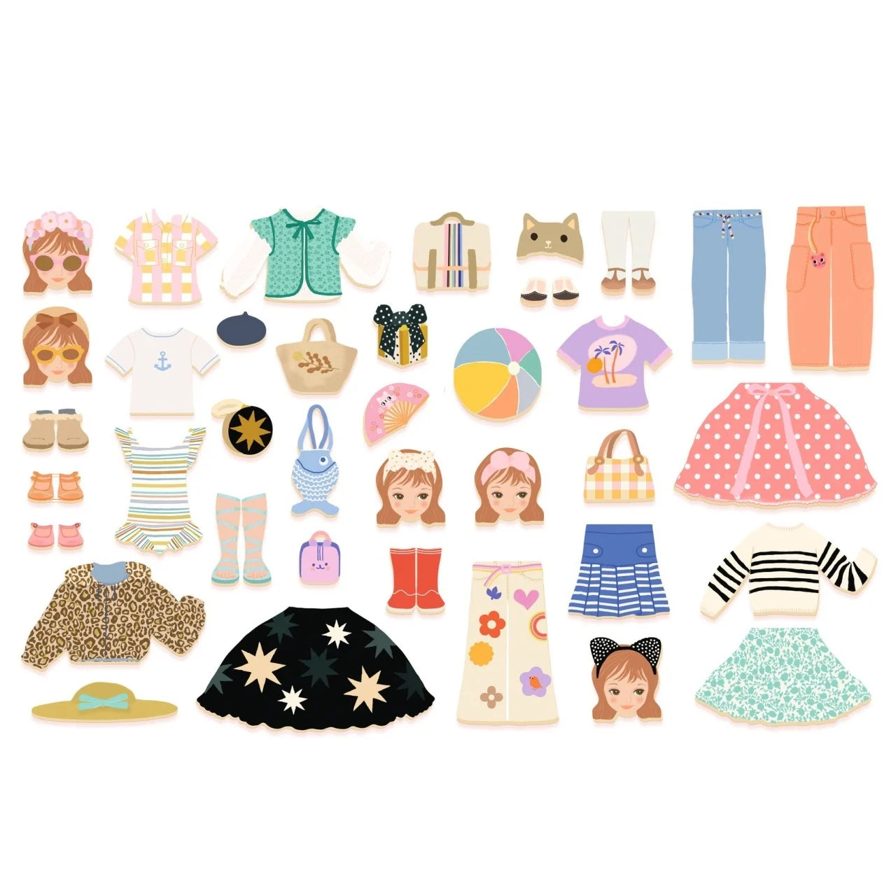 Joc educativ cu magnet de îmbrăcat personaje – Djeco