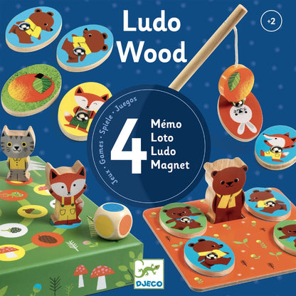 Joc educativ LudoWood 4 jocuri, Djeco