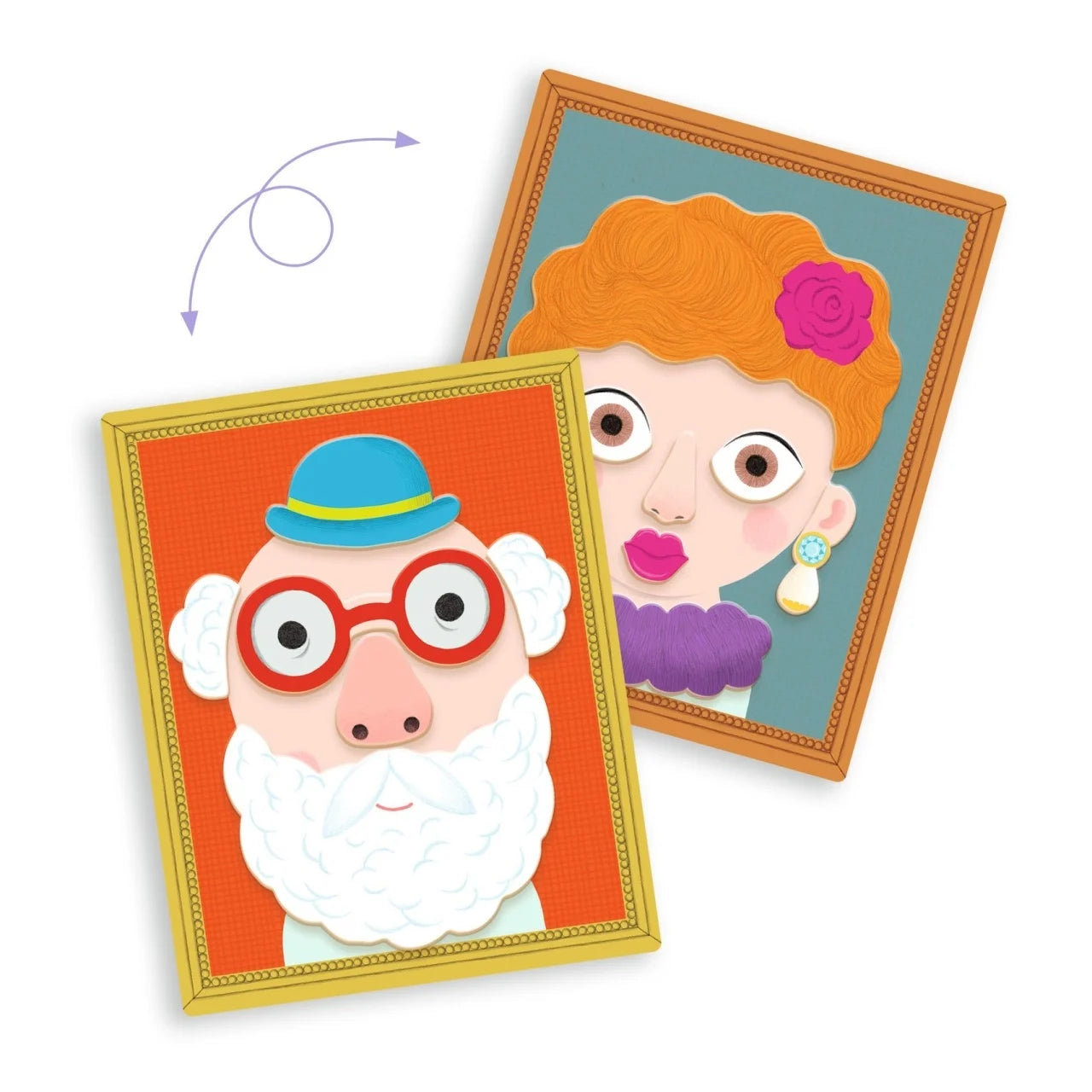 Joc magnetic creativ Portrete - Djeco