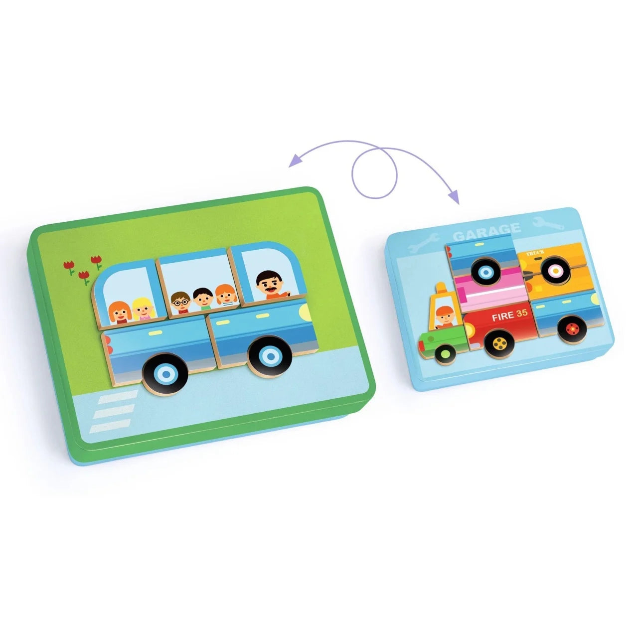 Joc magnetic cu Vehicule, Djeco