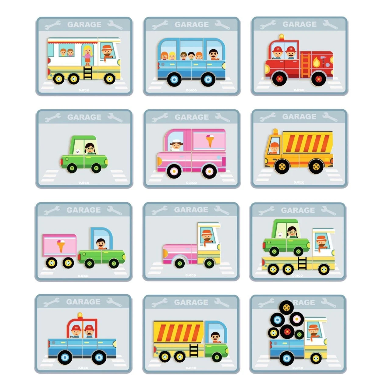 Joc magnetic cu Vehicule, Djeco