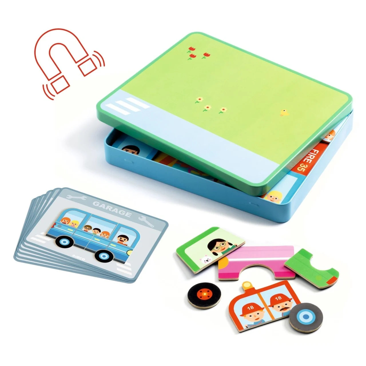 Joc magnetic cu Vehicule, Djeco