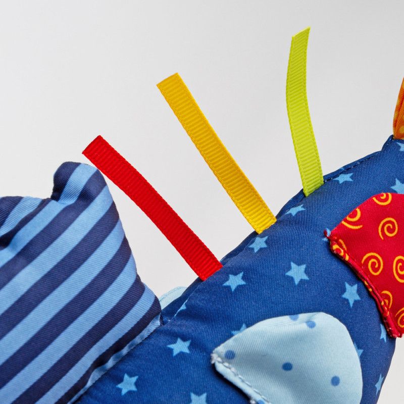 Jucărie senzorială din pluș cu activități și vibrații – Pește, PlayQ Sigikid