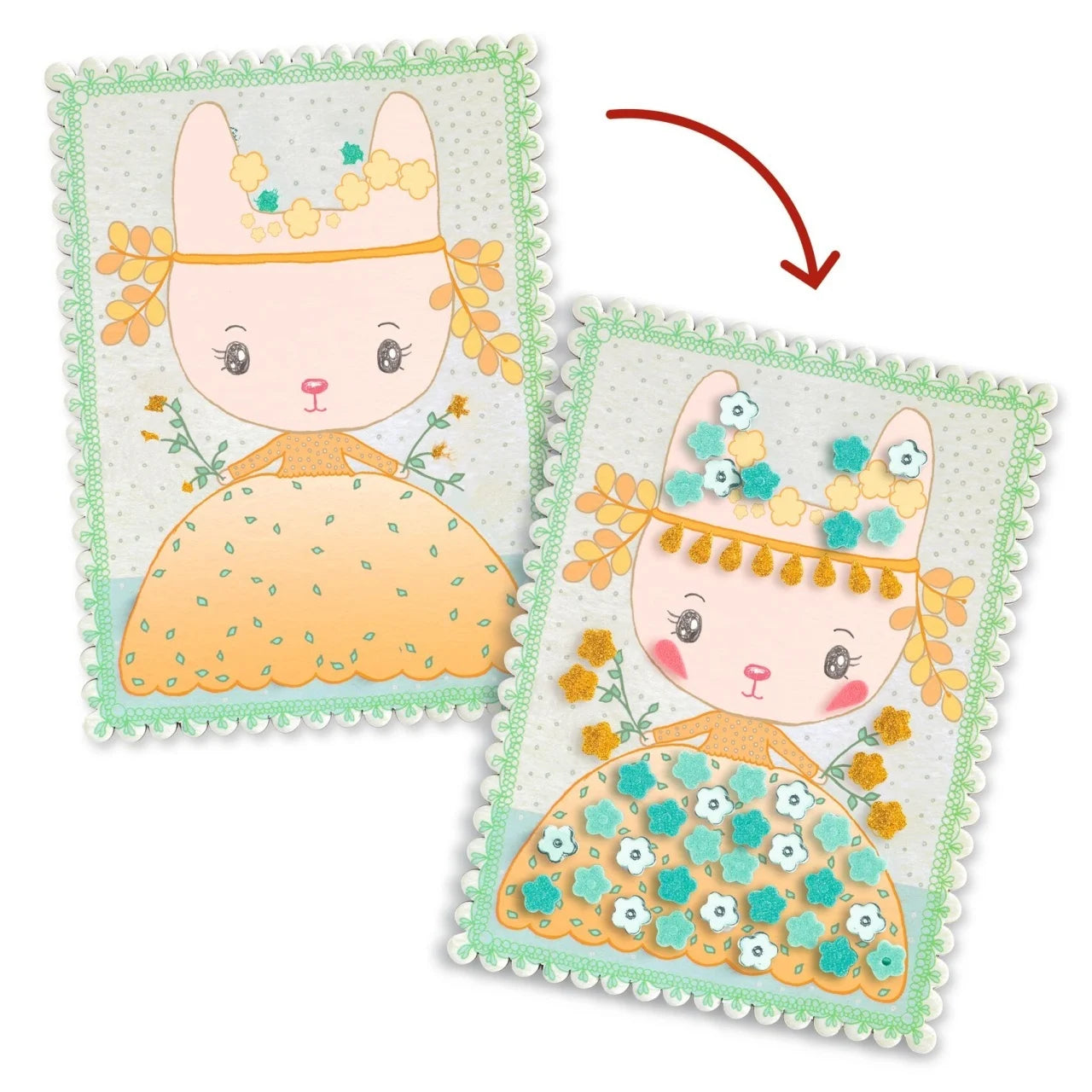 Kit creativ cu mozaic Tinyly Margo & Co, Djeco