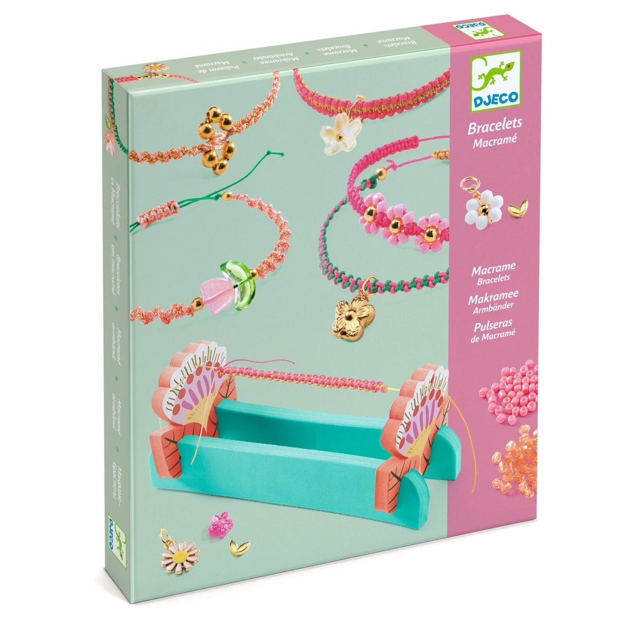 Kit creativ de confecționat brățări macrame, Djeco