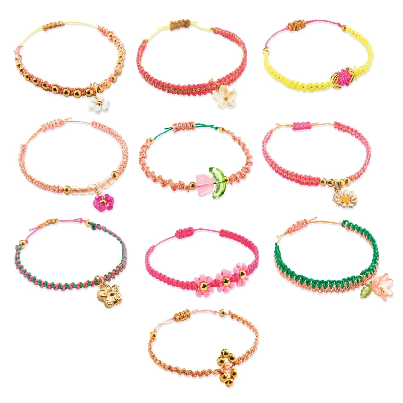 Kit creativ de confecționat brățări macrame, Djeco