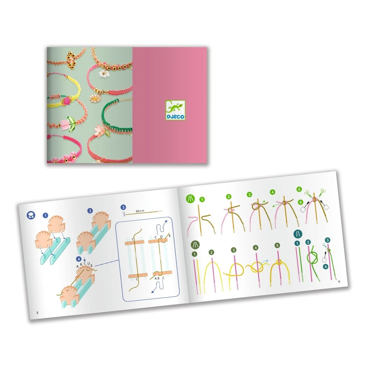 Kit creativ de confecționat brățări macrame, Djeco