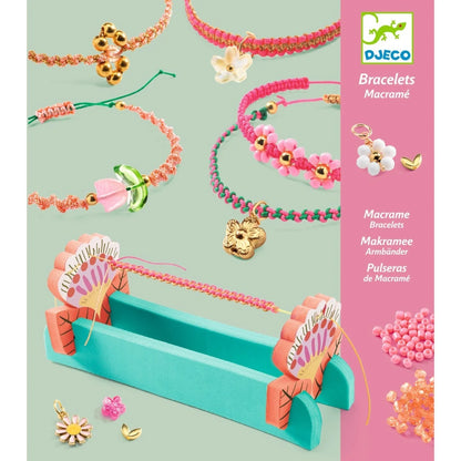 Kit creativ de confecționat brățări macrame, Djeco