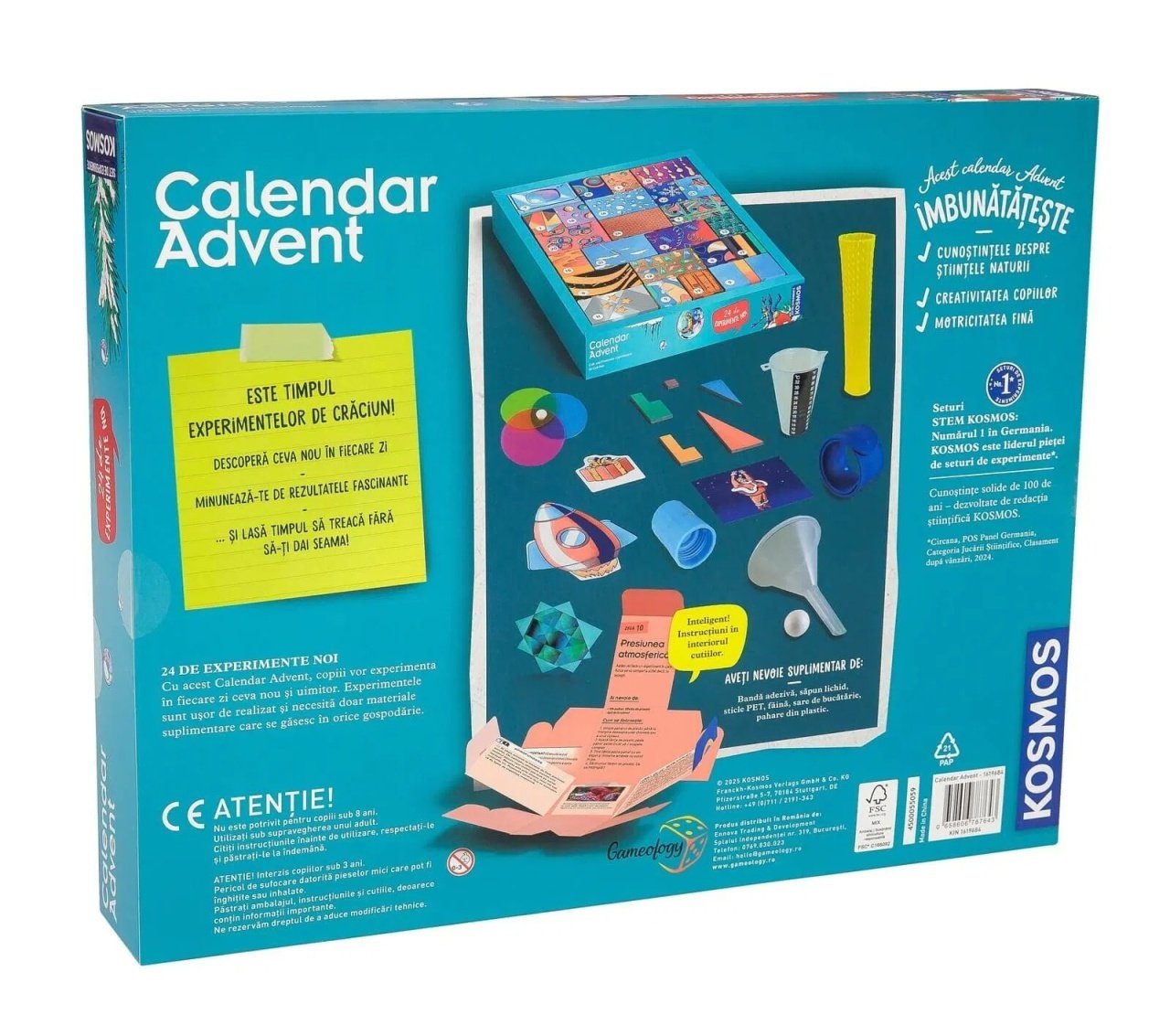 Jucărie educativă – Kit STEM „Calendarul Științific de Advent” - Thames & Kosmos
