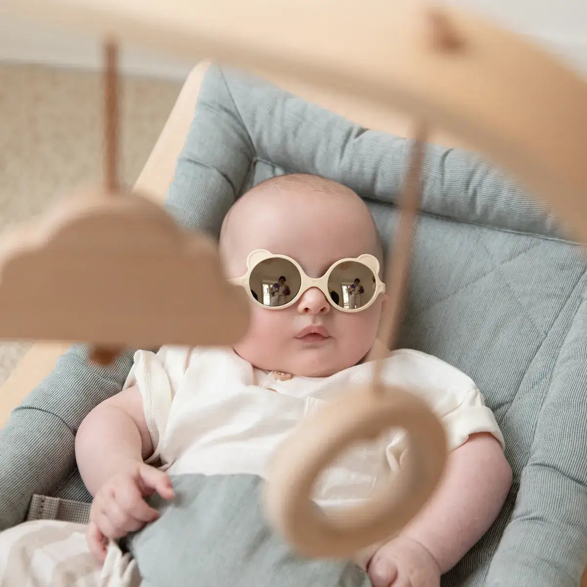 Ochelari de soare Ki ET LA, 0-12 luni - Ourson Cream