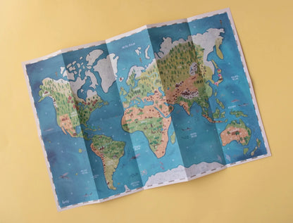 Poster cu stickere Lumea animalelor, Londji – hartă interactivă educativă cu 165 stickere