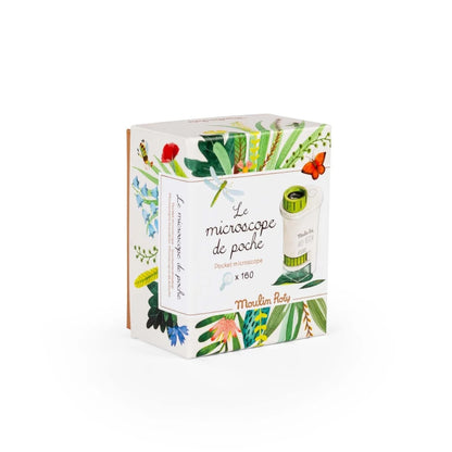 Microscop de buzunar pentru copii – microscop portabil cu lumină LED 160x - Moulin Roty