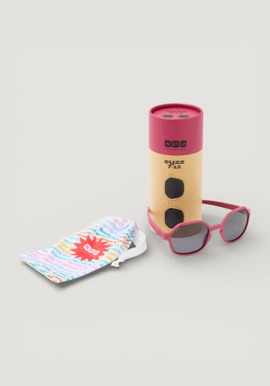 Ochelari de soare polarizați Ki ET LA, 7-12 ani - Eyzz Raspberry
