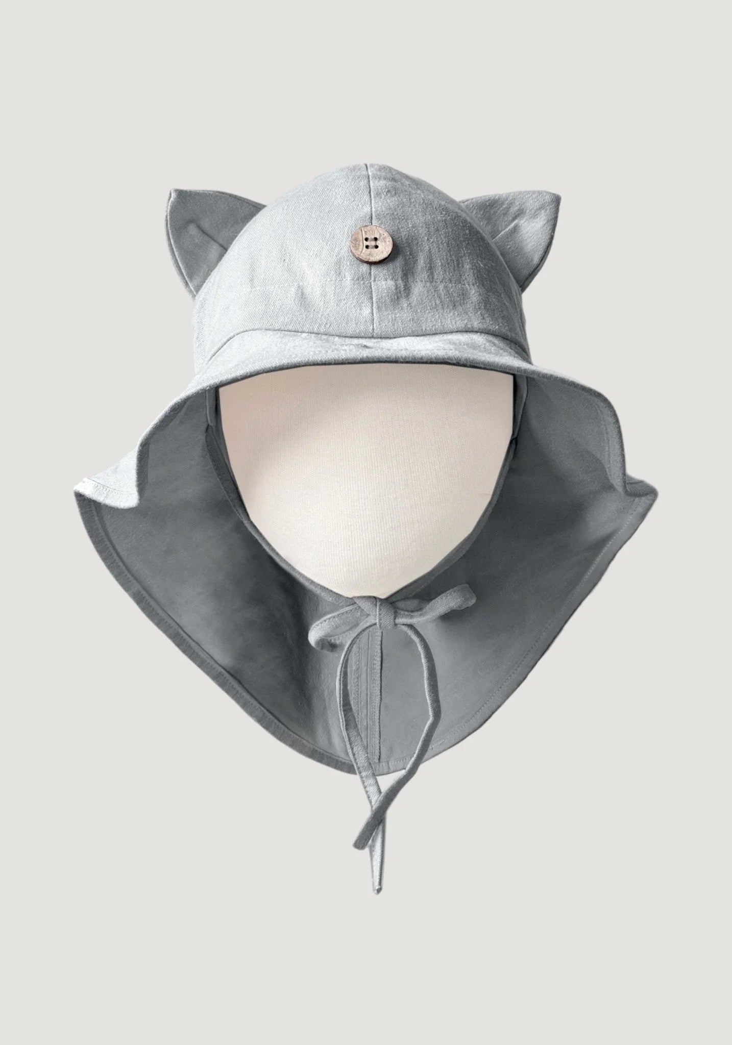 Pălărie ajustabilă ManyMonths Kitty cânepă și bumbac - Rock Grey