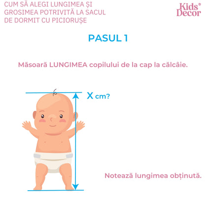 Sac de dormit cu piciorușe şi mâneci Kids Decor 70 cm, Stars in your eyes - Pink