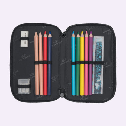 Penar Beckmann cu trei secțiuni, complet echipat, negru