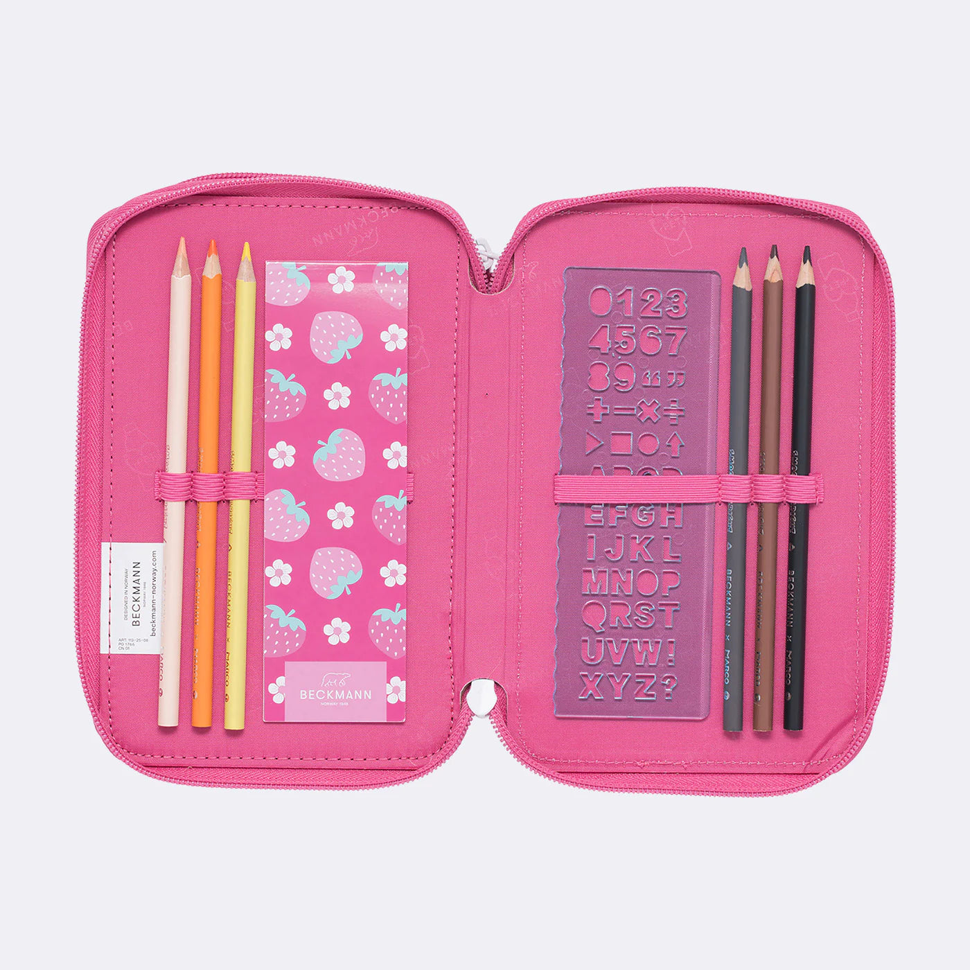 Penar Beckmann cu trei secțiuni complet echipat, Strawberry