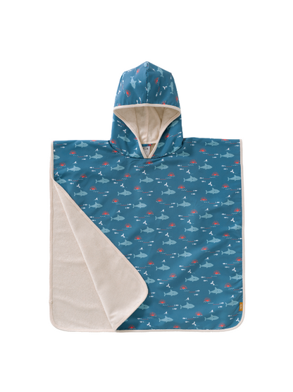 Poncho plajă cu protecție solară, model Rechin
