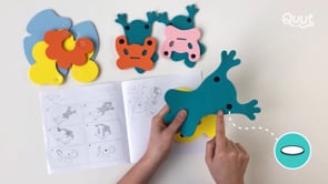 Broscuțele simpatice, set creativ de baie, Quut Toys