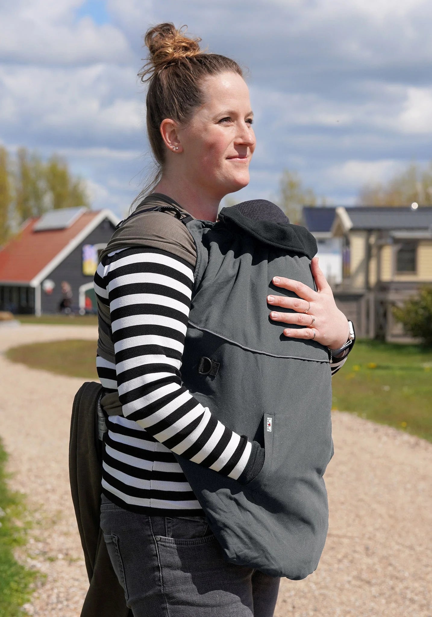 Protecție de iarnă Deluxe - Dark Pearl/Black + Cagulă ajustabilă