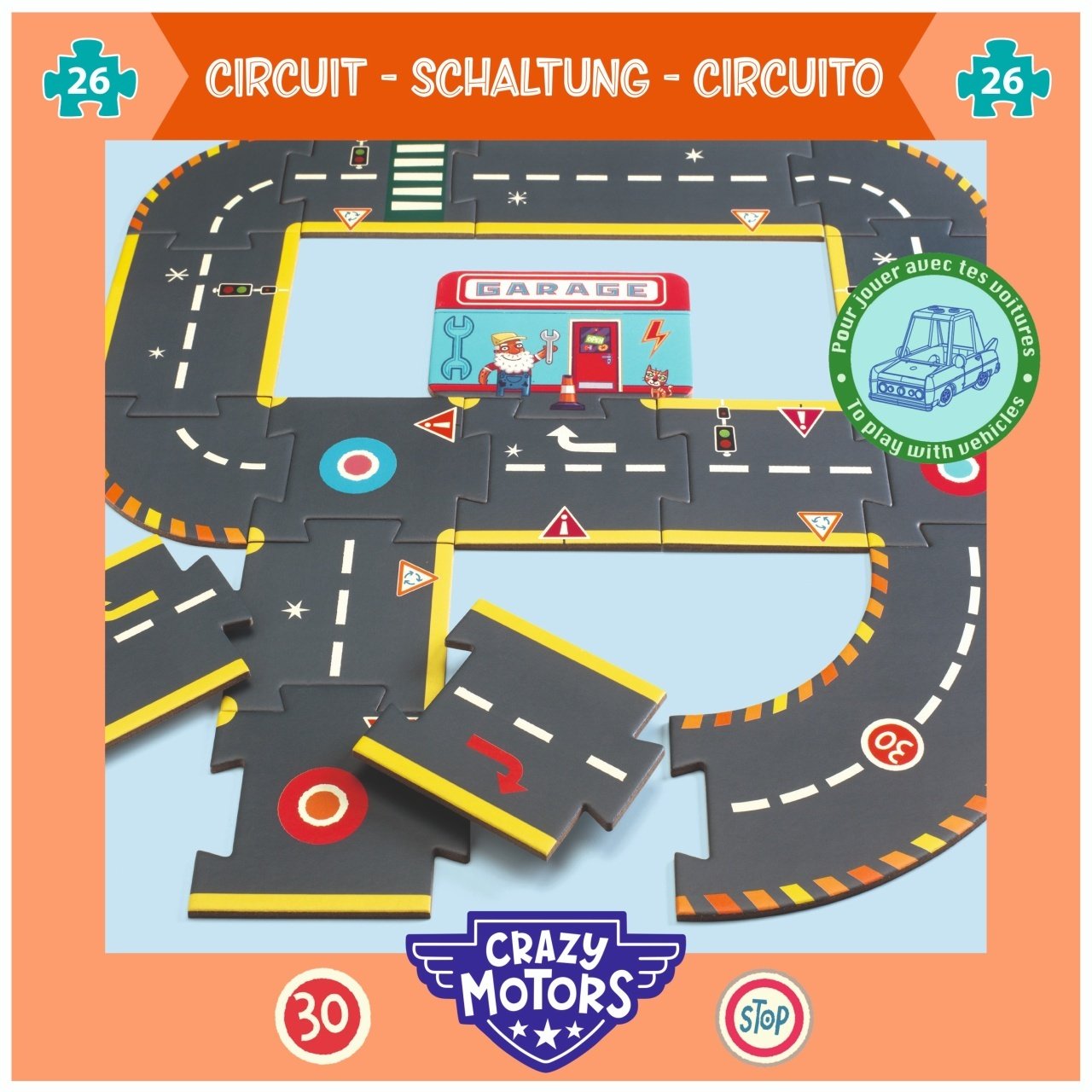 Puzzle Circuit gigant de curse, Djeco