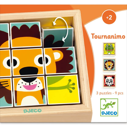 Puzzle din cuburi Tournanimo, Djeco