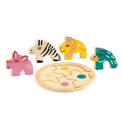 Puzzle din lemn Rondo Leo, Djeco