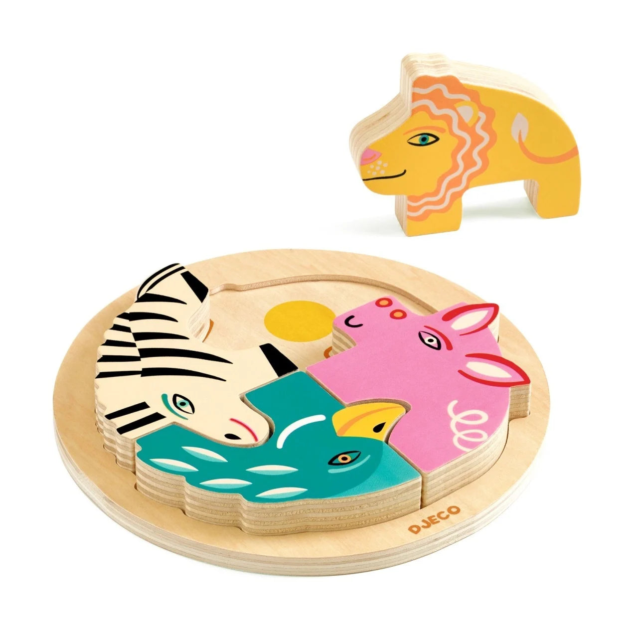 Puzzle din lemn Rondo Leo, Djeco
