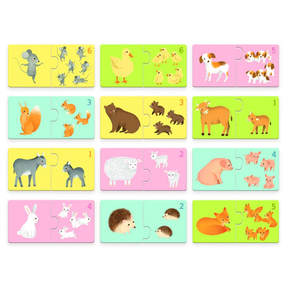 Puzzle duo asociere mama-pui, Djeco