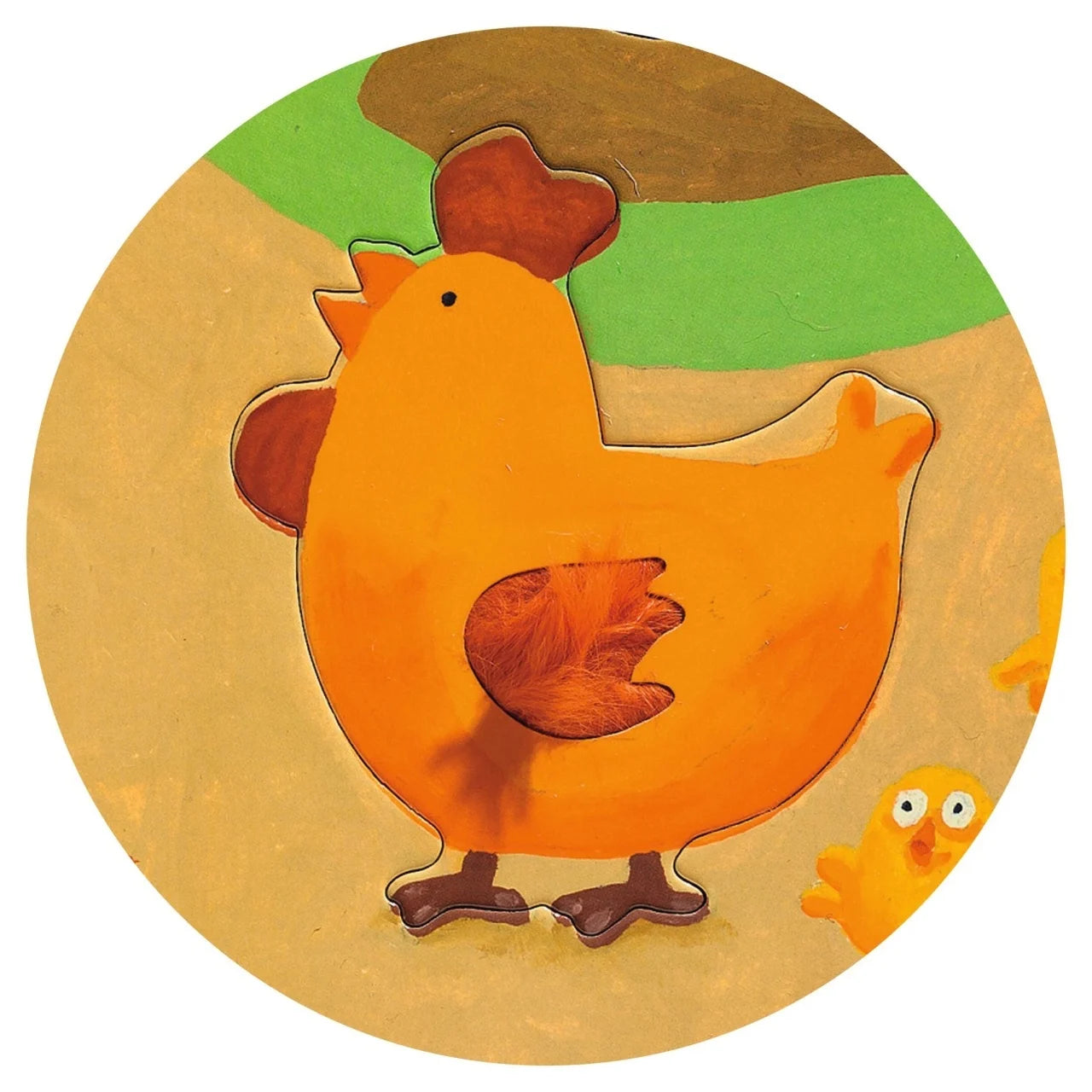 Puzzle tactil uriaș – Animalele de la fermă, Djeco