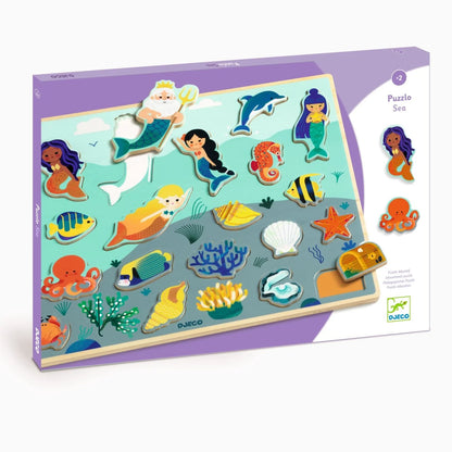 Puzzle lemn Ocean, Djeco