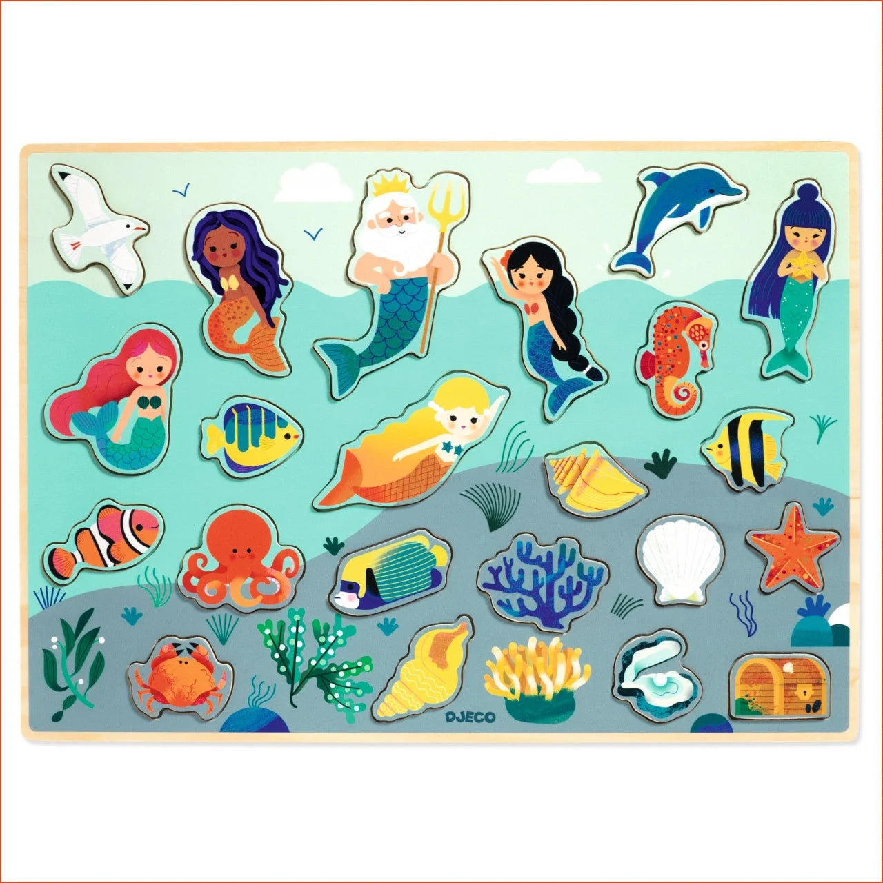 Puzzle lemn Ocean, Djeco