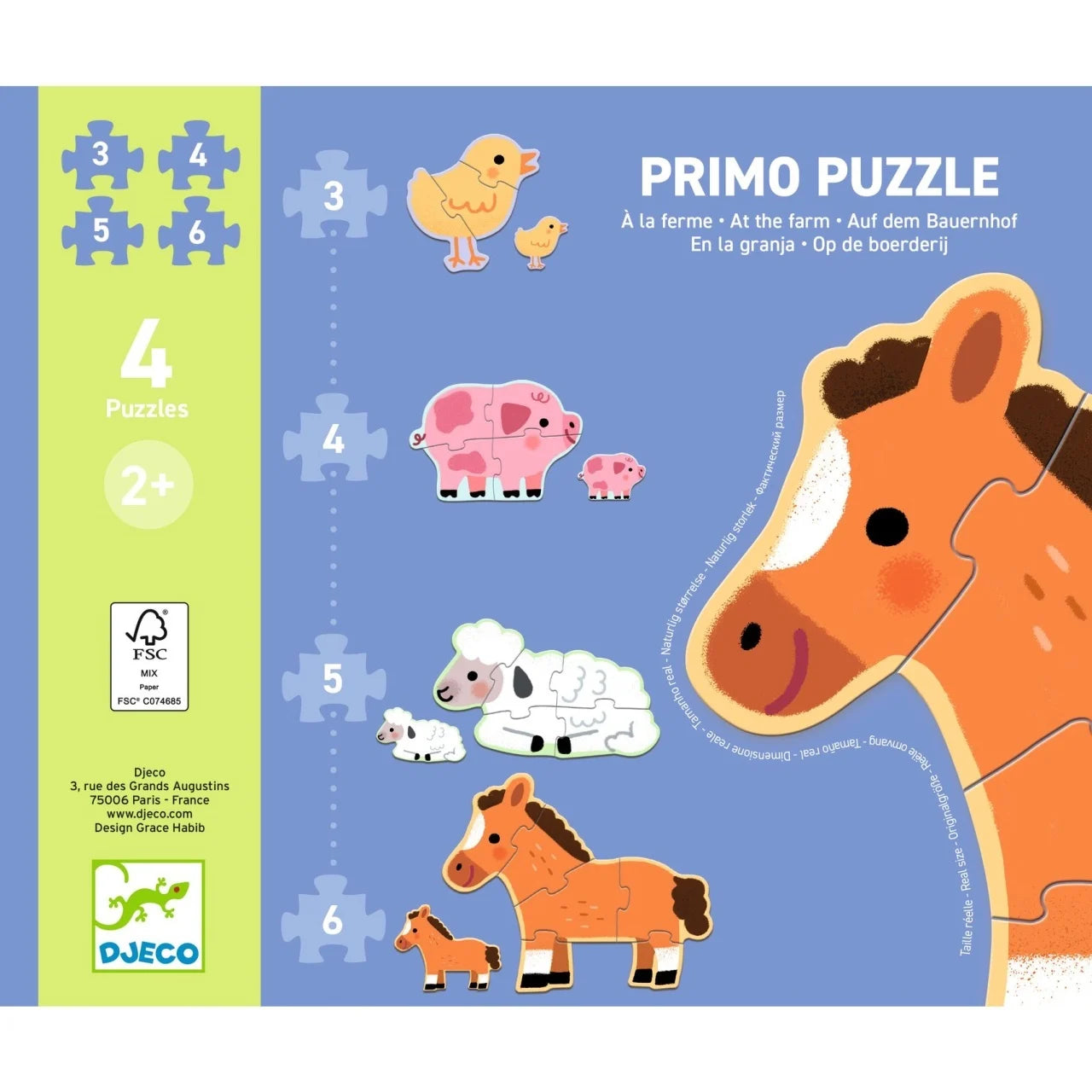 Puzzle progresiv La fermă, Djeco